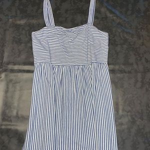 blue & white mini dress